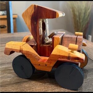 Hand Carved Wooden Toy Truck
